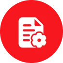 Document settings icon in red circle