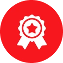 Star emblem on a red background